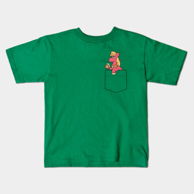 Pocket Big Mac Kids T-Shirt by AmyNewBlue